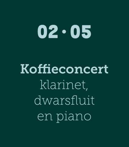 Koffieconcert klarinet, dwarsfluit en piano