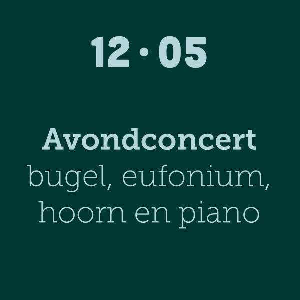 Avondconcert bugel, eufonium, hoorn & piano
